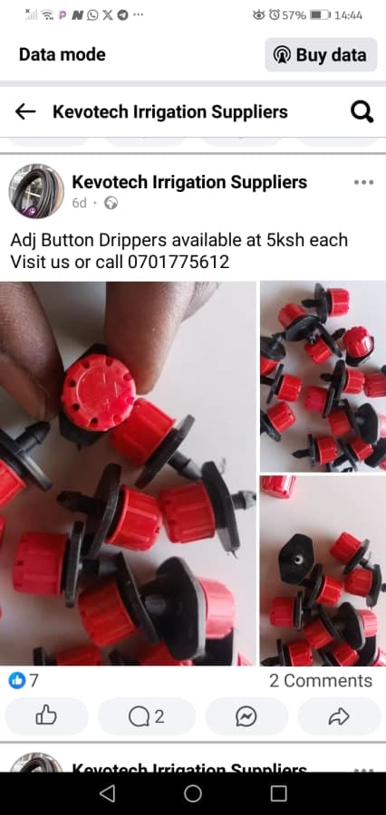 Adjustable button dripper